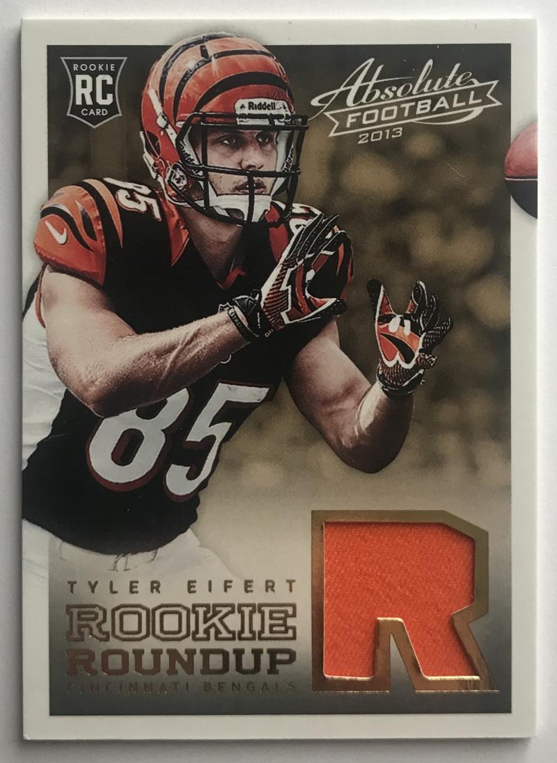 2013 Panini Absolute Rookie Roundup #19 Tyler Eifert RC Jersey 07448 Image 1