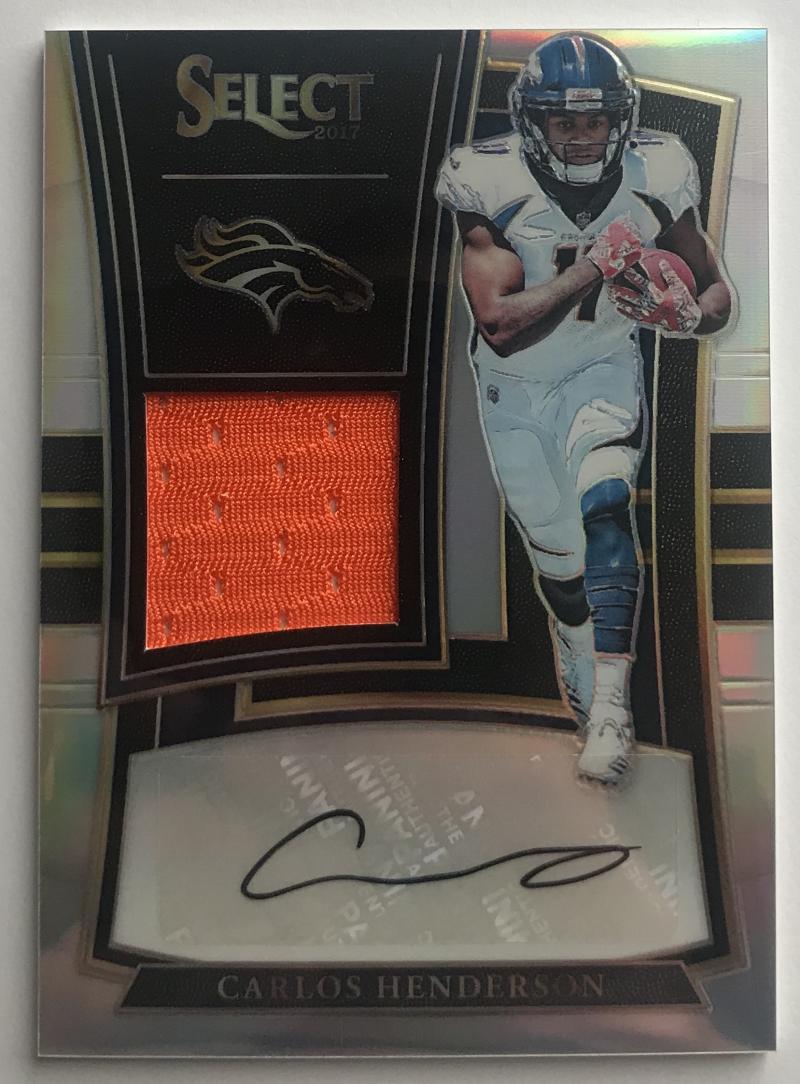 2017 Panini Select Rookie Signature Prizm Carlos Henderson Auto 166/199 RC 07451