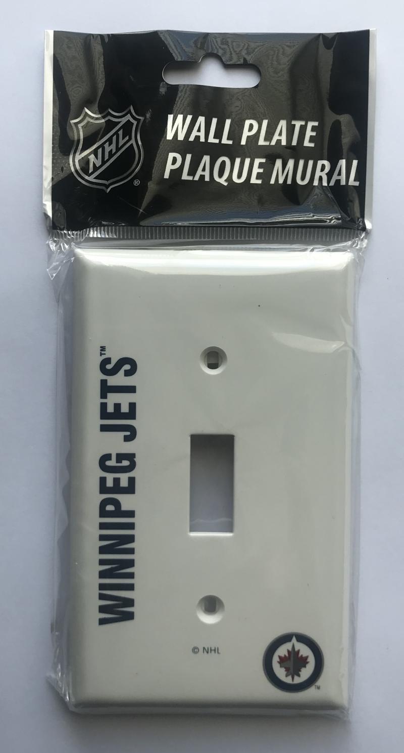 Winnipeg Jets Single Switch Wall Plate Cover - Brand New with Screws Image 1