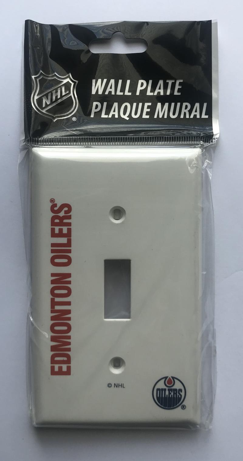 Edmonton Oilers Single Switch Wall Plate Cover - Brand New with Screws Image 1