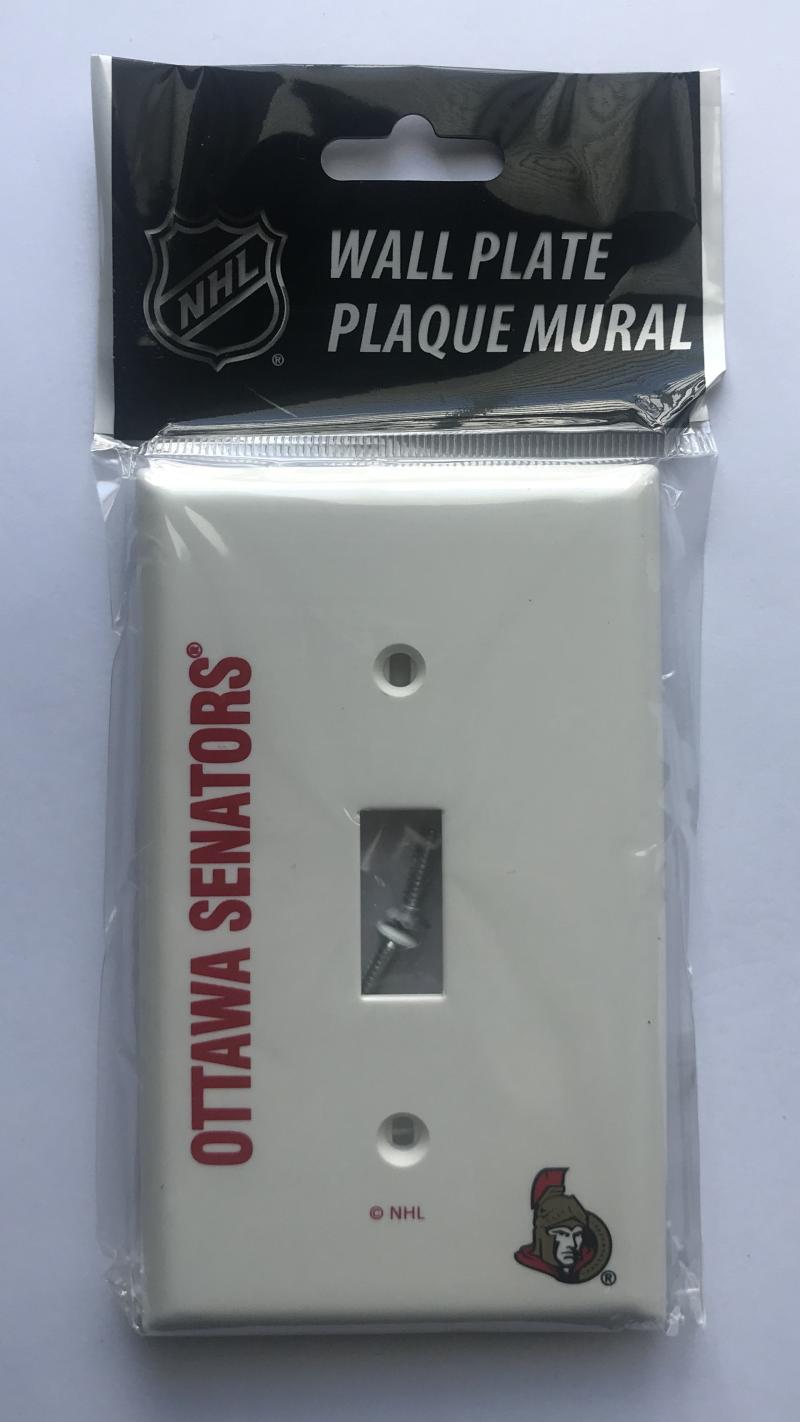 Ottawa Senators Single Switch Wall Plate Cover - Brand New with Screws Image 1