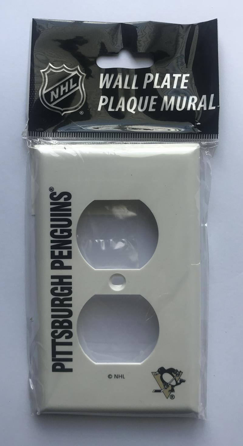 Pittsburgh Penguins Outlet Wall Plate Cover - Brand New with Screws Image 1