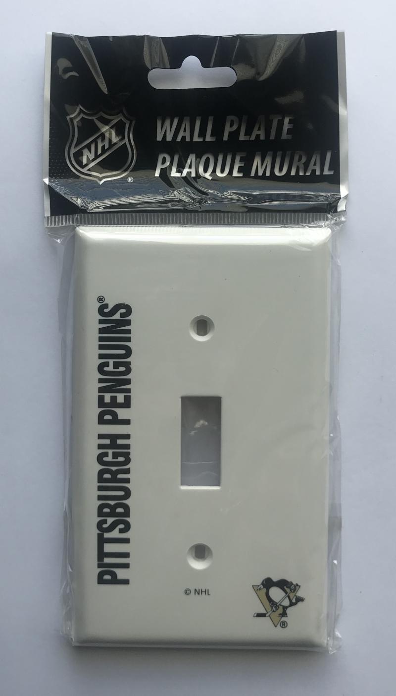 Pittsburgh Penguins Single Switch Wall Plate Cover - Brand New with Screws Image 1