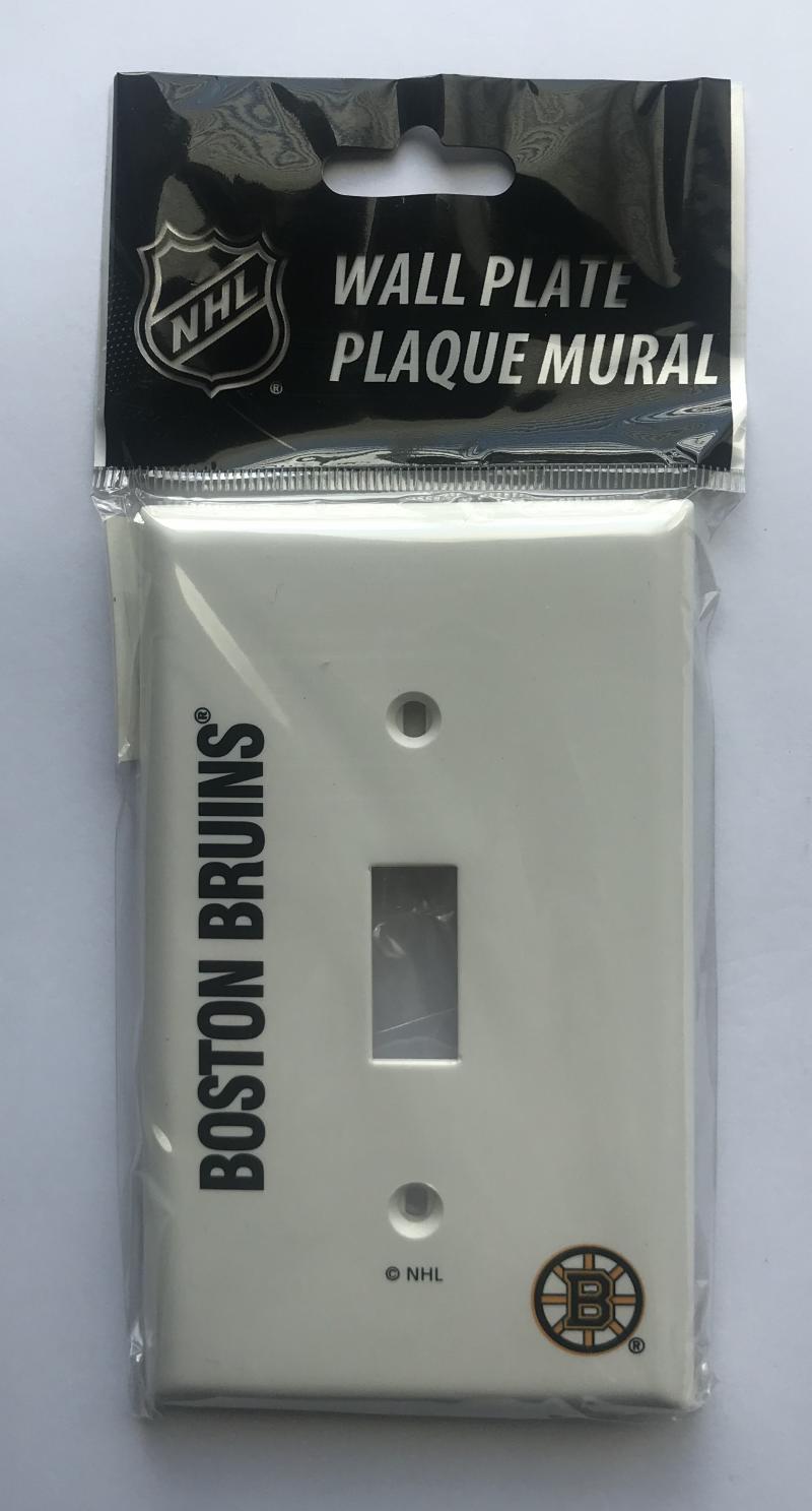 Boston Bruins Single Switch Wall Plate Cover - Brand New with Screws Image 1