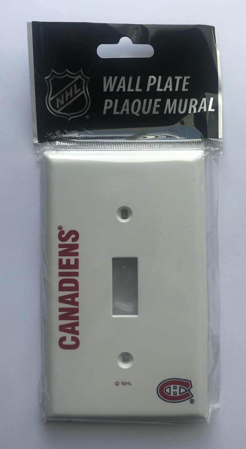 Montreal Canadiens Single Switch Wall Plate Cover - Brand New with Screws Image 1