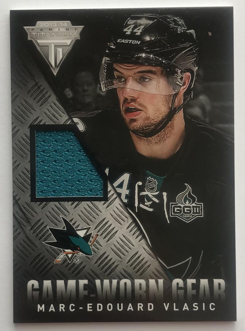 2013-14 Panini Titanium Game Worn Gear Marc-Edouard Vlasic Jersey 07466