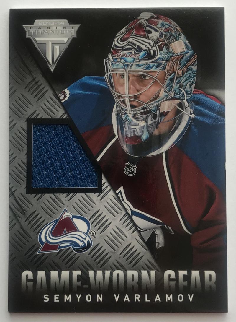 2013-14 Panini Titanium Game Worn Gear Semyon Varlamov Jersey 07472