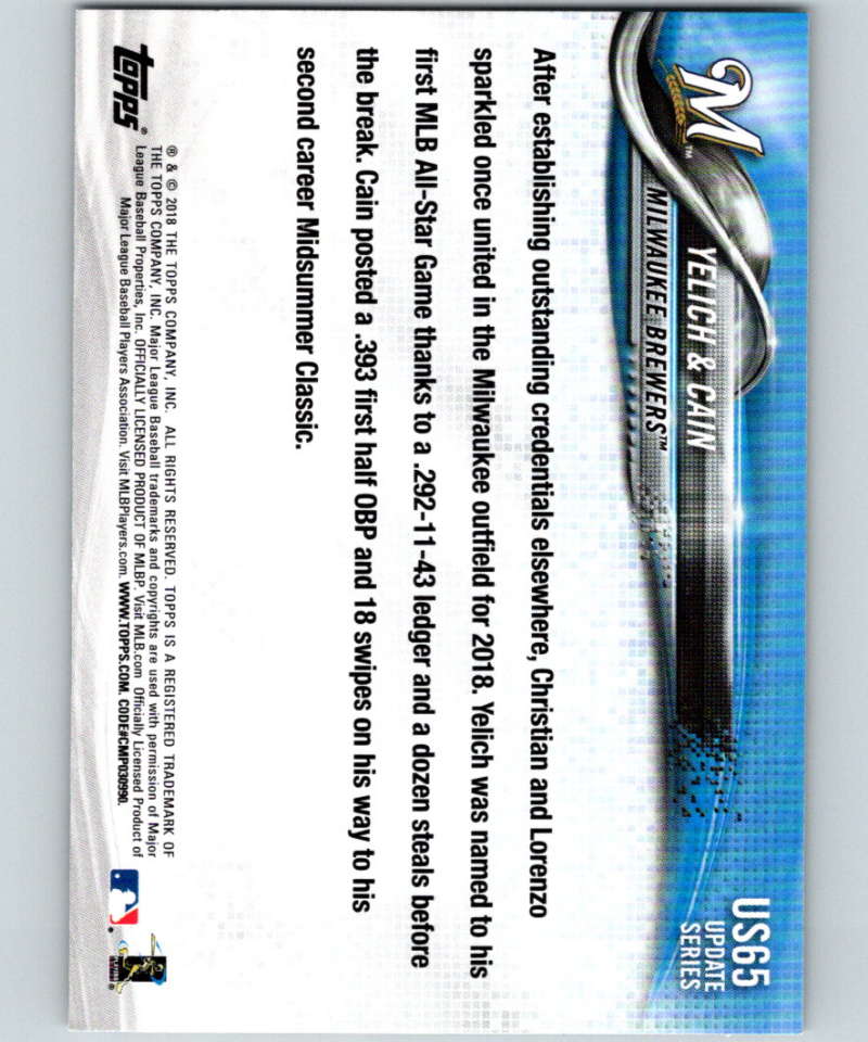 2018 Topps Update #US65 Milwaukee Brewers Veterans Like New Image 2