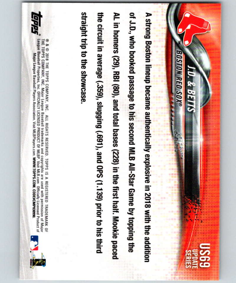 2018 Topps Update #US69 Boston Red Sox Veterans Like New