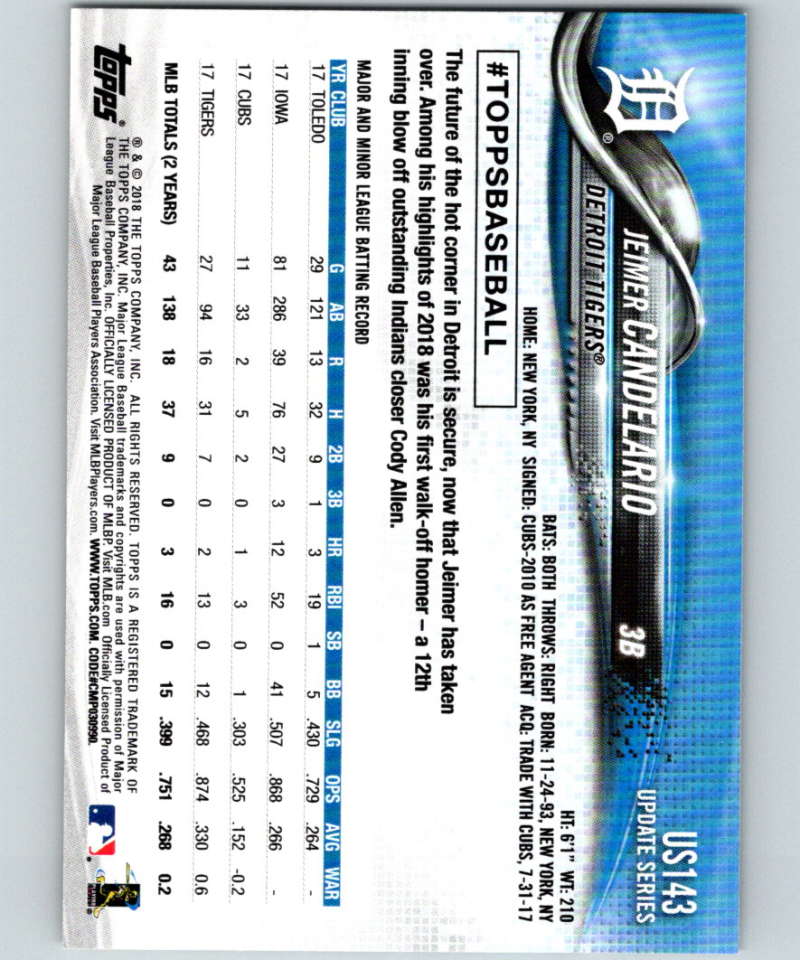 2018 Topps Update #US146 Blake Treinen Like New Oakland Athletics Image 2