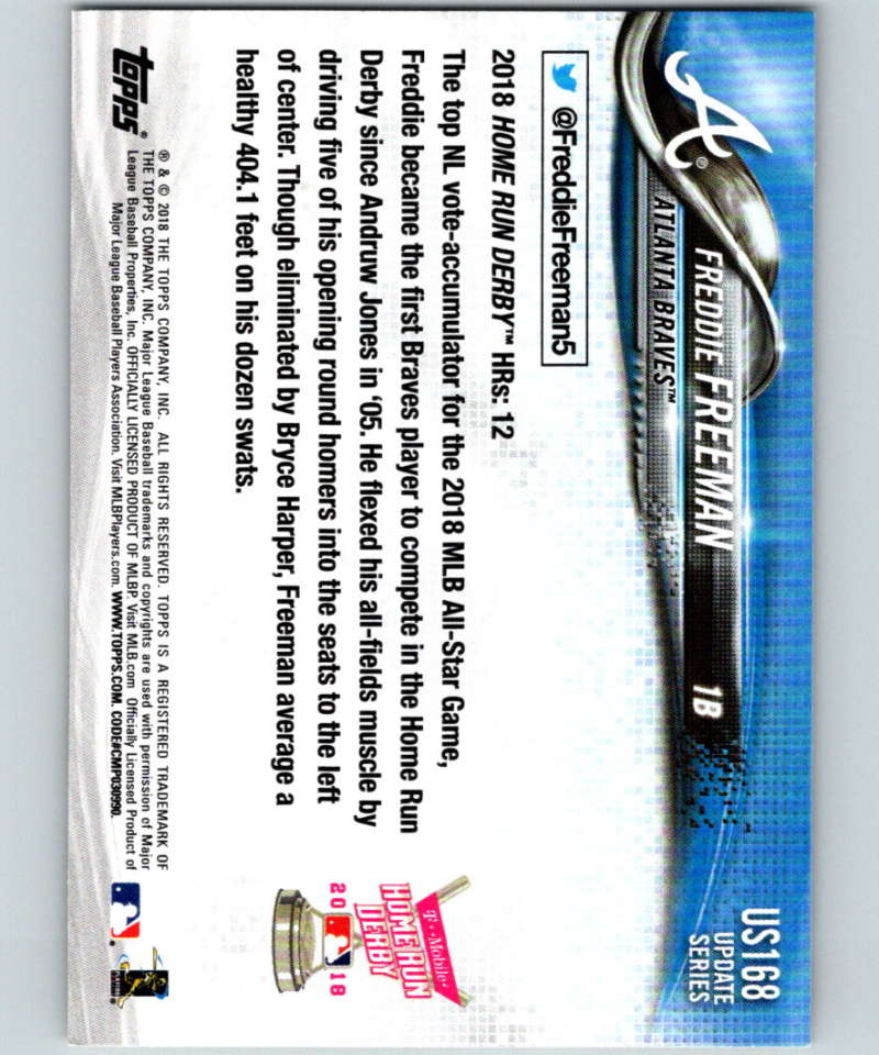 2018 Topps Update #US168 Freddie Freeman Like New Atlanta Braves Image 2