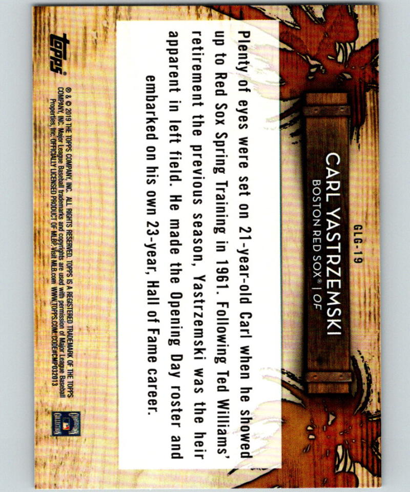 2019 Topps Grapefruit League Greats #GLG-19 Carl Yastrzemski MINT Red Sox 07513 Image 2