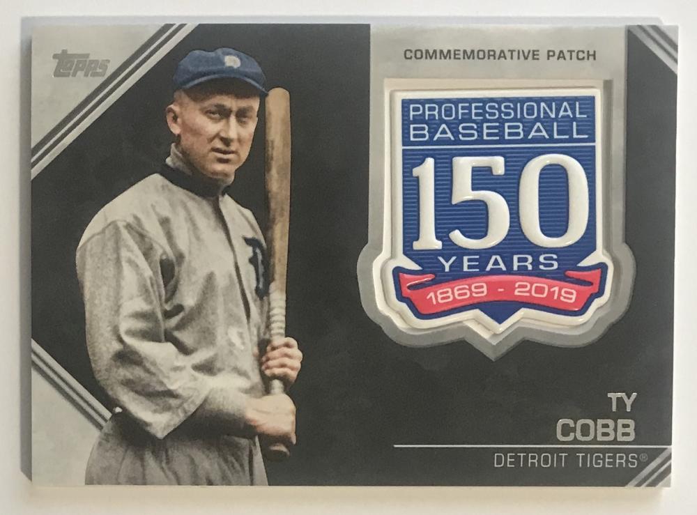 2019 Topps 150th Anniversary Commemorative Patches Ty Cobb MINT 07522