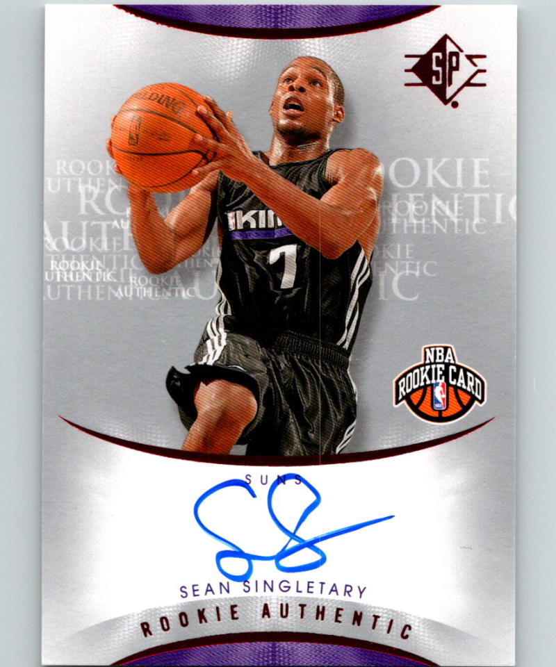 2008-09 SP Authentic Autographs #133 Sean Singletary RC Auto Rookie 07527 Image 1