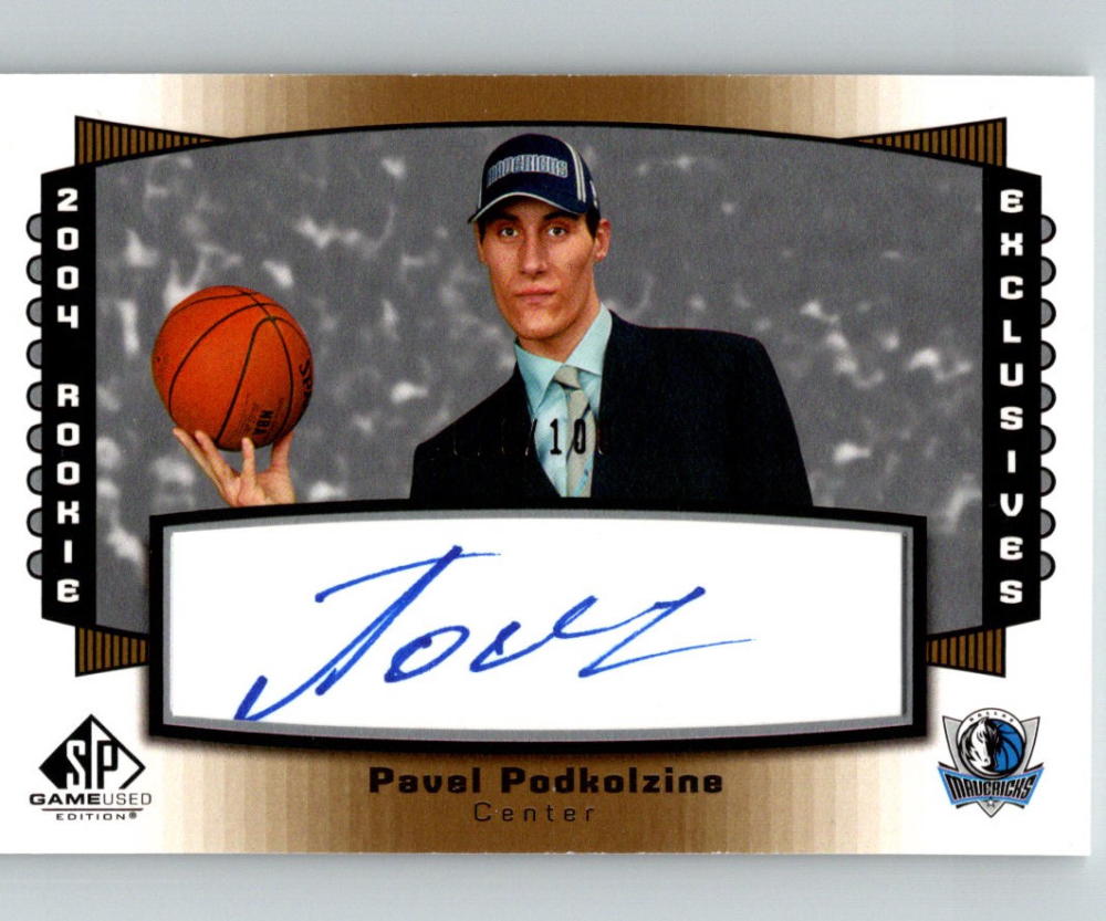 2004-05 SP Game Used Rookie Exclusive Auto Pavel Podkolzine 20/100 07539 Image 1