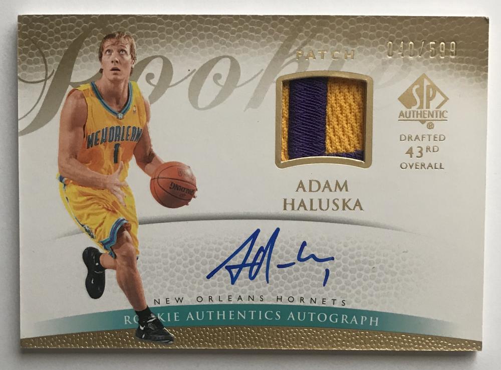 2007-08 SP Authentic #143 Adam Haluska RC Rookie Jersey Auto 40/599 07543 Image 1