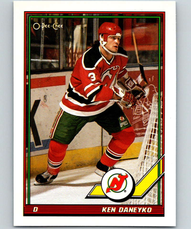 Ken Daneyko autographed hockey card (New Jersey Devils Stanley Cup Hero)  1991 Upper Deck #435