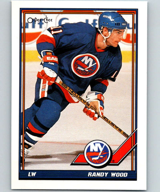 1991-92 O-Pee-Chee #205 Randy Wood Mint New York Islanders  Image 1