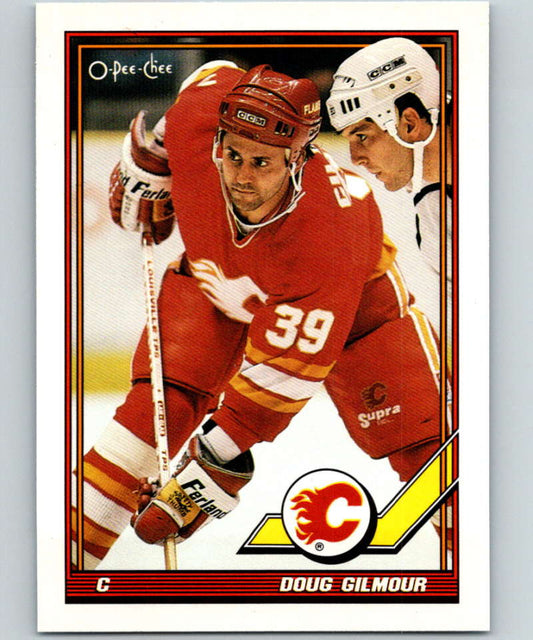 1991-92 O-Pee-Chee #208 Doug Gilmour Mint Calgary Flames  Image 1