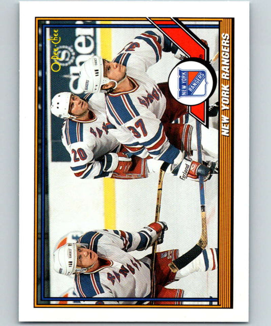 1991-92 O-Pee-Chee #215 Rangers Team Mint New York Rangers  Image 1