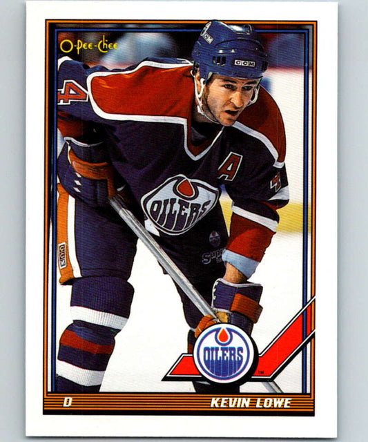 1991-92 O-Pee-Chee #220 Kevin Lowe Mint Edmonton Oilers  Image 1