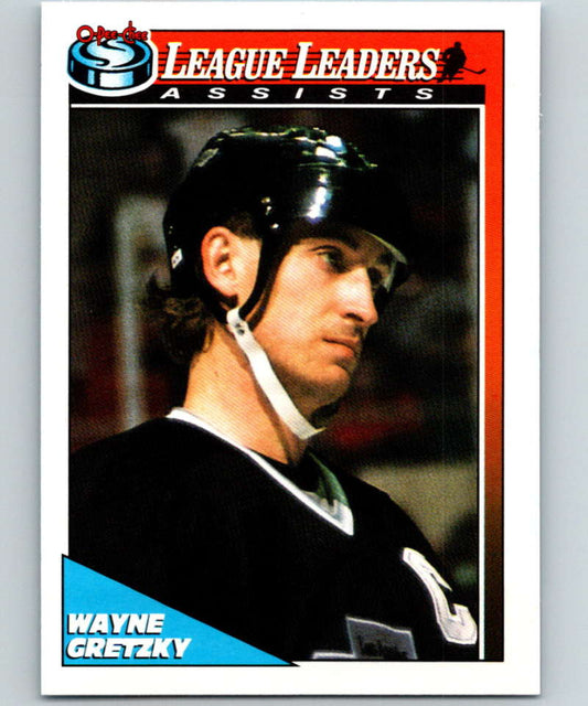 1991-92 O-Pee-Chee #224 Wayne Gretzky LL Mint Los Angeles Kings  Image 1