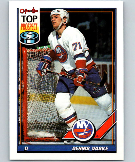 1991-92 O-Pee-Chee #230 Dennis Vaske Mint New York Islanders