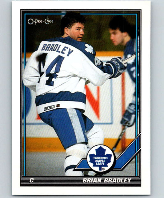 1991-92 O-Pee-Chee #234 Brian Bradley Mint Toronto Maple Leafs