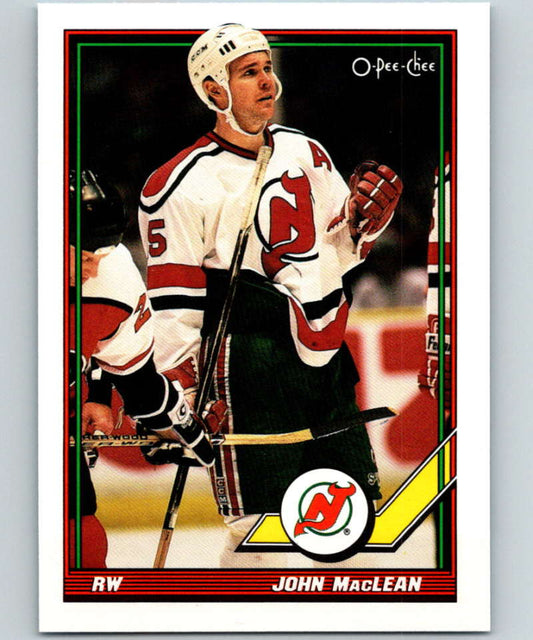 1991-92 O-Pee-Chee #239 John MacLean Mint New Jersey Devils  Image 1