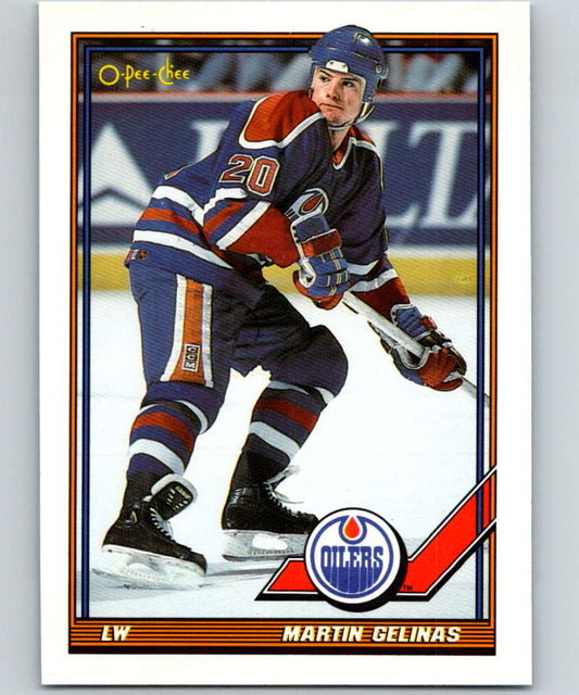 1991-92 O-Pee-Chee #244 Martin Gelinas Mint Edmonton Oilers  Image 1