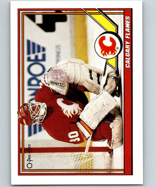 1991-92 O-Pee-Chee #247 Flames Team Mint Calgary Flames  Image 1