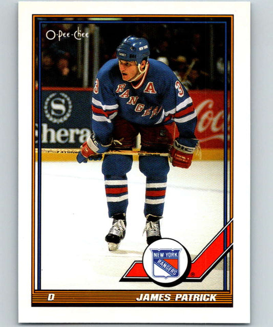 1991-92 O-Pee-Chee #253 James Patrick Mint New York Rangers  Image 1