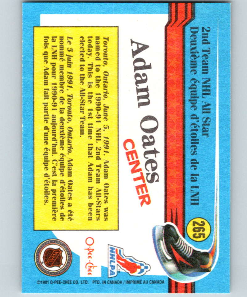 1991-92 O-Pee-Chee #265 Adam Oates AS Mint St. Louis Blues