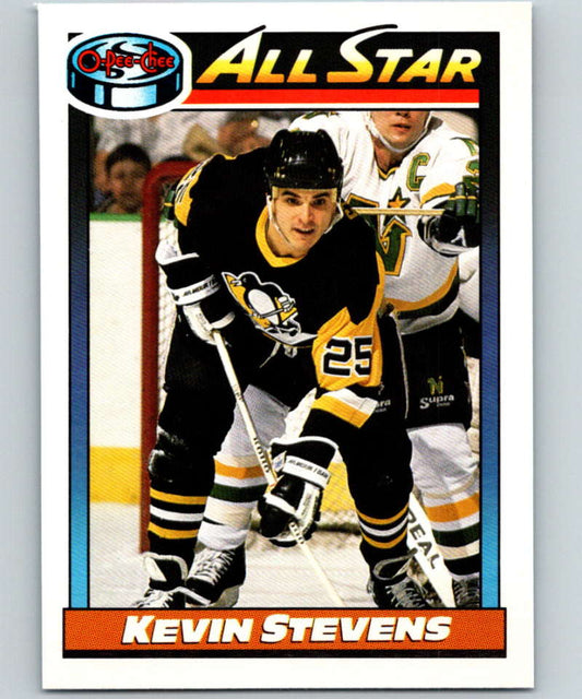 1991-92 O-Pee-Chee #267 Kevin Stevens AS Mint Pittsburgh Penguins  Image 1