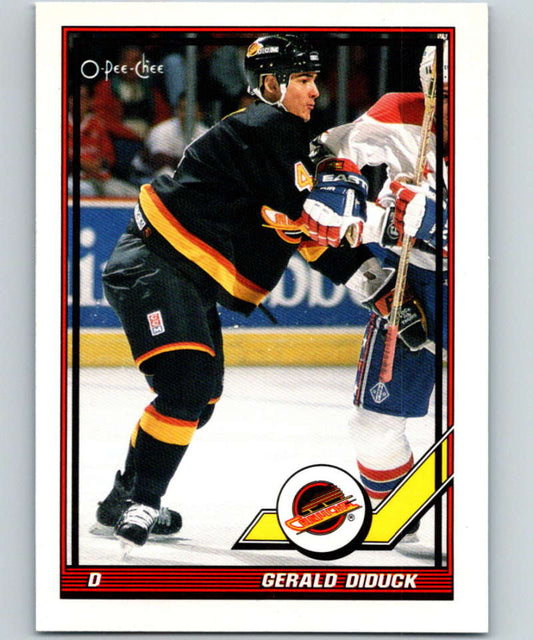 1991-92 O-Pee-Chee #280 Gerald Diduck Mint Vancouver Canucks  Image 1