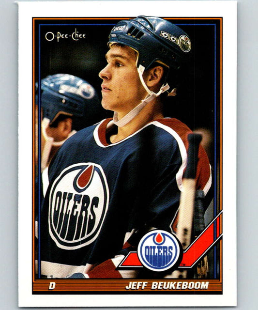 1991-92 O-Pee-Chee #284 Jeff Beukeboom Mint Edmonton Oilers
