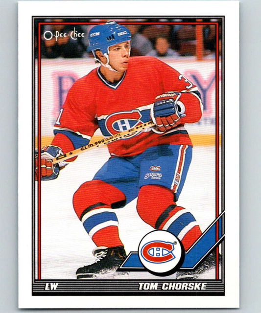 1991-92 O-Pee-Chee #287 Tom Chorske Mint Montreal Canadiens