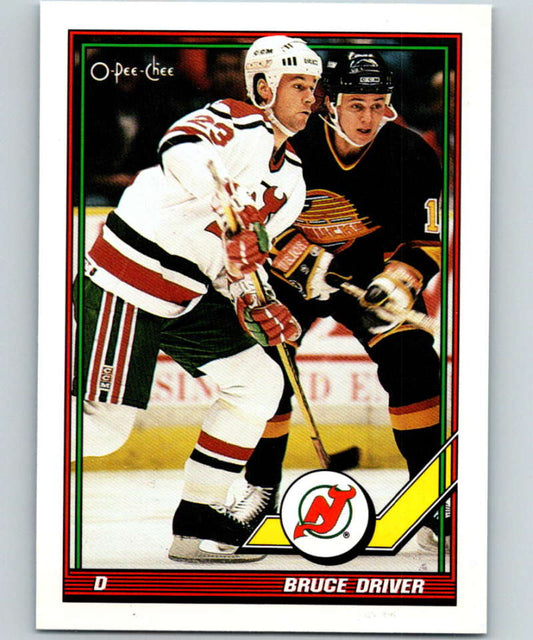 1991-92 O-Pee-Chee #294 Bruce Driver Mint New Jersey Devils  Image 1