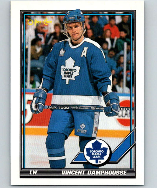 1991-92 O-Pee-Chee #299 Vincent Damphousse Mint Toronto Maple Leafs