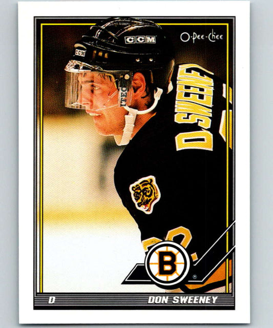 1991-92 O-Pee-Chee #319 Don Sweeney Mint Boston Bruins  Image 1