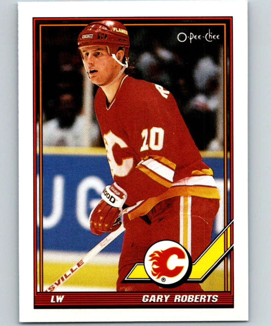 1991-92 O-Pee-Chee #320 Gary Roberts Mint Calgary Flames  Image 1