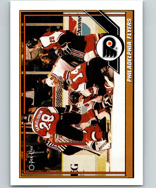 1991-92 O-Pee-Chee #329 Flyers Team Mint  Image 1