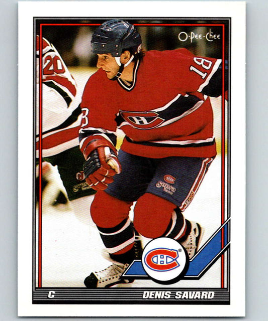 1991-92 O-Pee-Chee #330 Denis Savard Mint Montreal Canadiens  Image 1