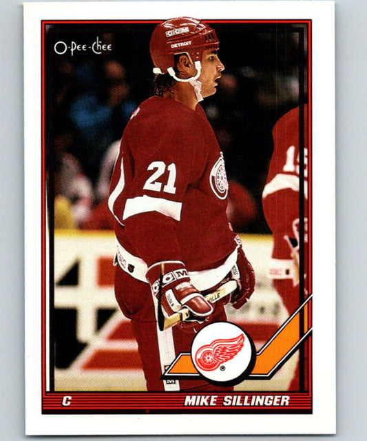 1991-92 O-Pee-Chee #337 Mike Sillinger Mint Detroit Red Wings  Image 1
