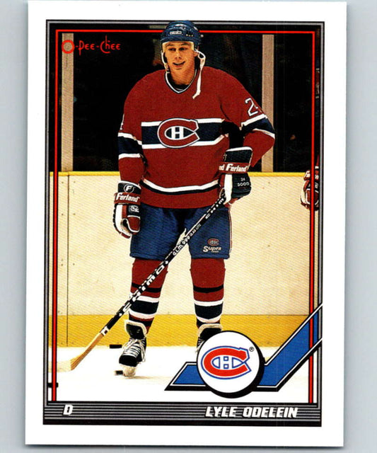 1991-92 O-Pee-Chee #350 Lyle Odelein Mint Montreal Canadiens  Image 1