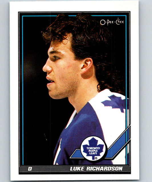 1991-92 O-Pee-Chee #351 Luke Richardson Mint Toronto Maple Leafs