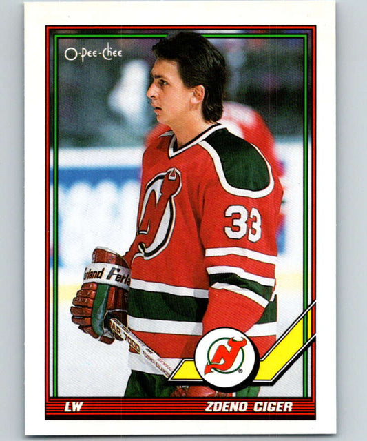 1991-92 O-Pee-Chee #352 Zdeno Ciger Mint New Jersey Devils  Image 1