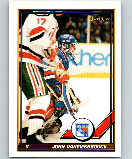 1991-92 O-Pee-Chee #353 John Vanbiesbrouck Mint New York Rangers  Image 1