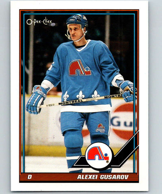 1991-92 O-Pee-Chee #355 Alexei Gusarov Mint RC Rookie Quebec Nordiques  Image 1