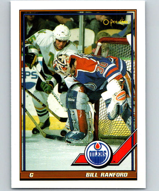 1991-92 O-Pee-Chee #356 Bill Ranford Mint Edmonton Oilers  Image 1